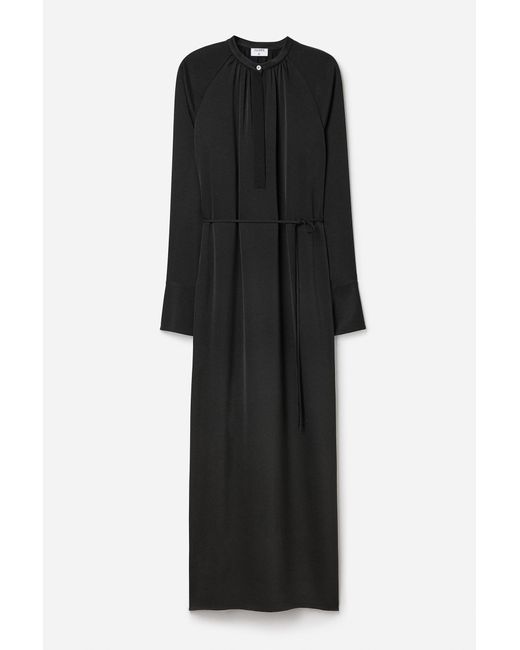 Filippa K Black Gathered Raglan Dress