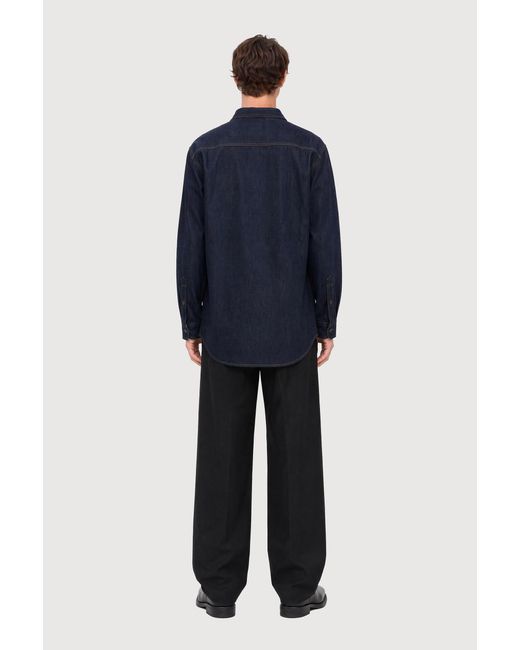 Filippa K Blue Oversize Denim Shirt for men