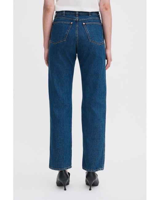 Filippa K Blue High Waisted Cropped Jeans