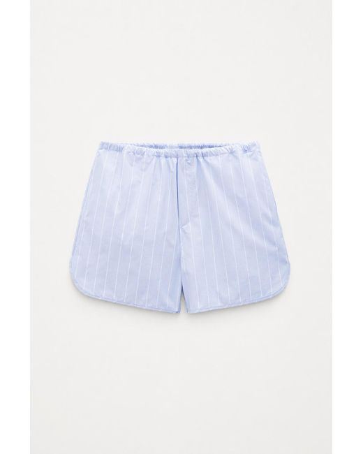 Filippa K Blue Striped Drawstring Shorts