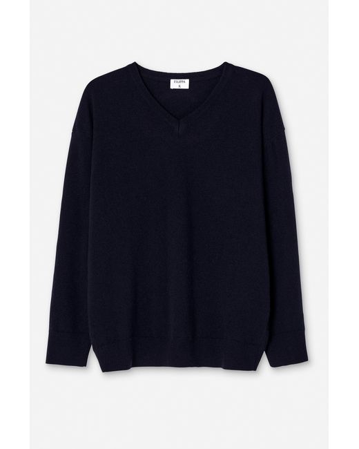 Filippa K Blue Soft Wool V-Neck Sweater
