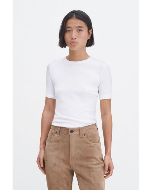 Filippa K White Soft Rib Tee