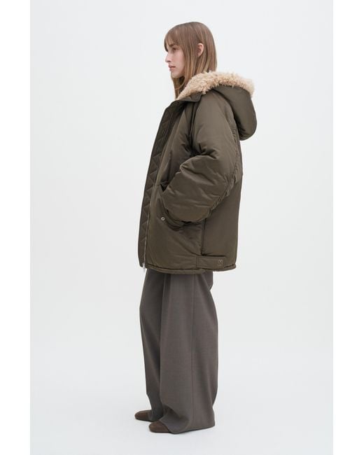 Filippa K Green Hooded Bomber Jacket