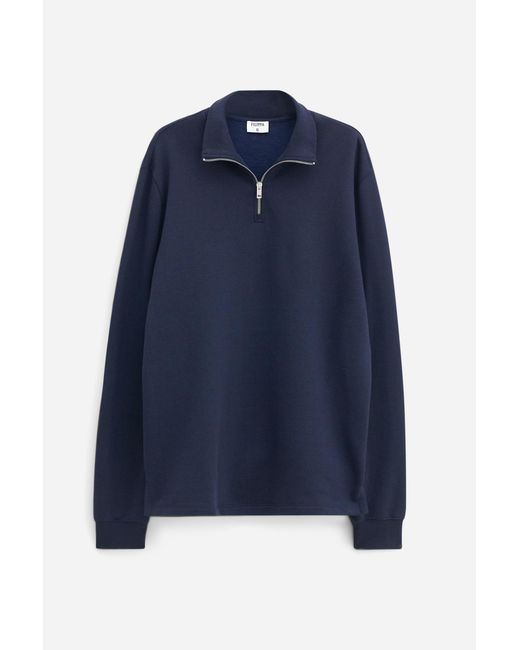 Filippa K Blue Half Zip Sweatshirt for men