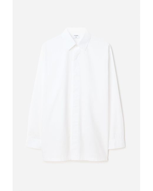 Filippa K White Rolled Sleeve Cotton Shirt for men