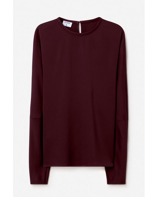 Filippa K Red Batwing Top