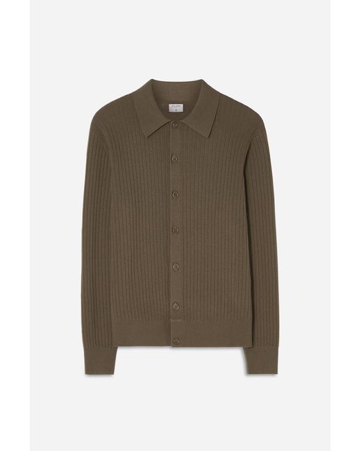 Filippa K Green Cotton Merino Knit Shirt for men