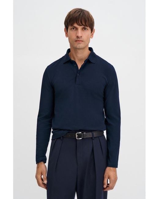Filippa K Blue Luke Stretch Polo Shirt for men