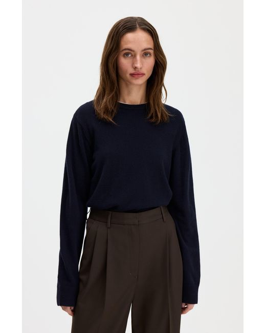 Filippa K Blue Soft Wool Crewneck Sweater