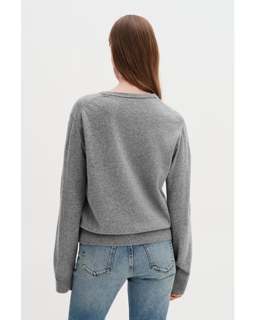 Filippa K Gray Soft Wool Crewneck Sweater