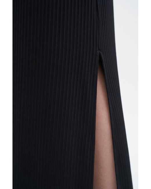 Filippa K Blue Shiny Rib Maxi Skirt