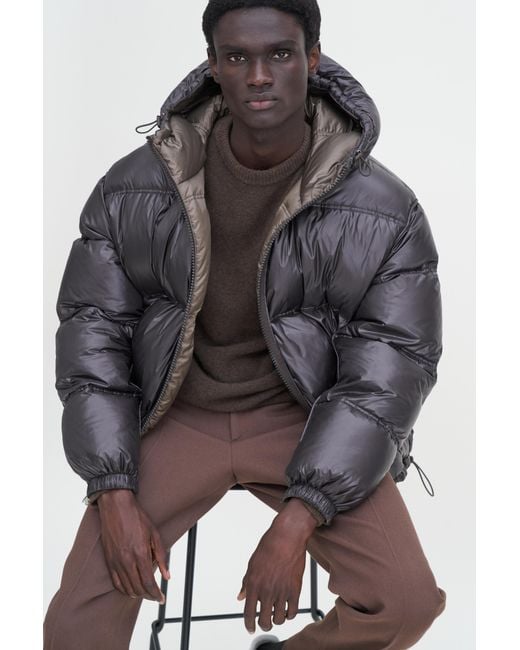 Filippa K Brown Puffer Down Jacket for men