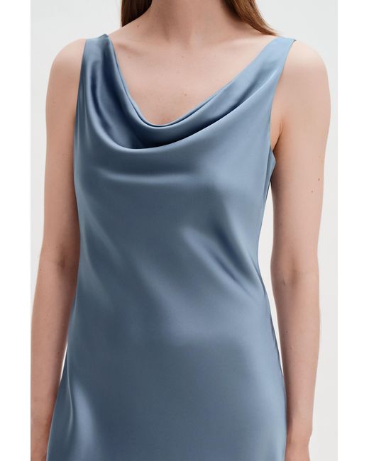 Filippa K Blue Waterfall Strap Dress