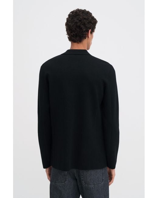 Filippa K Black Wool Milano Knit Blazer for men