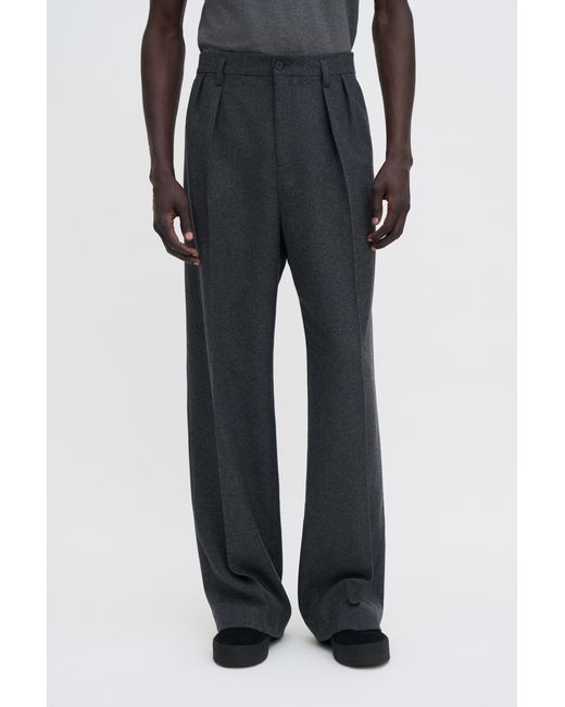 Filippa K Black Milo Flannel Trousers for men