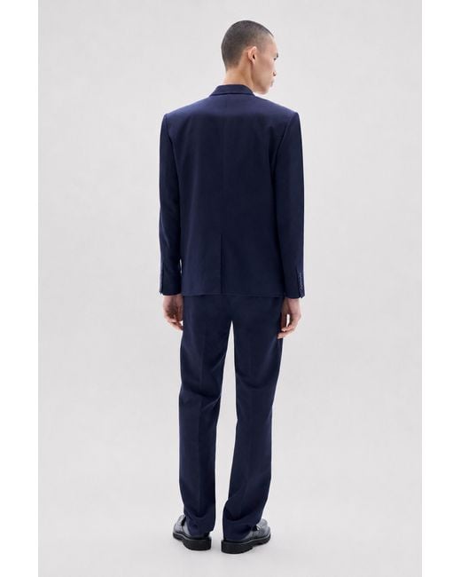 Filippa K Blue Boxy Linen Blazer for men