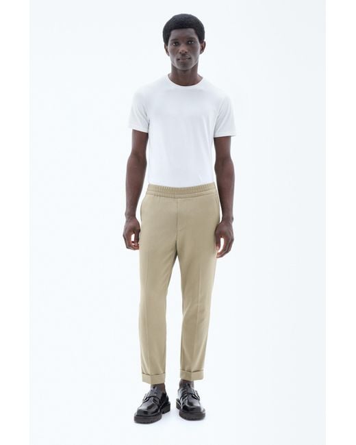 Filippa K White Terry Cropped Trousers for men