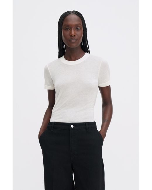 Filippa K White Lyocell Cashmere Tee