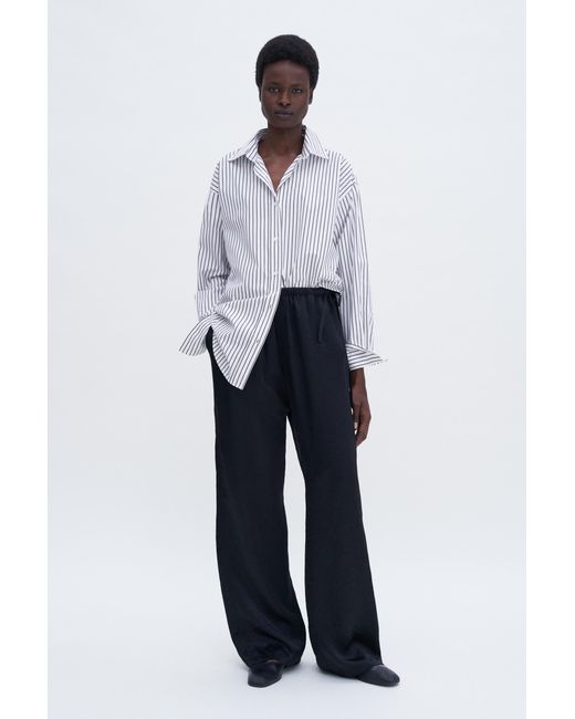 Filippa K Blue Casual Crinkle Trousers