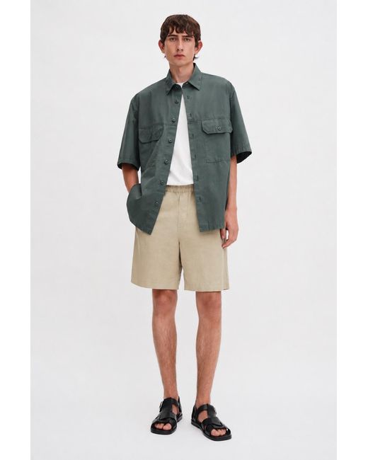 Filippa K Green Theo Linen Shorts for men