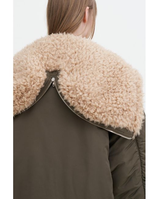 Filippa K Green Hooded Bomber Jacket