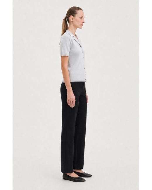 Filippa K White Cotton Linen Knit Top