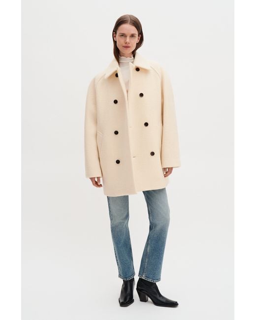 Filippa K Natural Boiled Wool Peacoat
