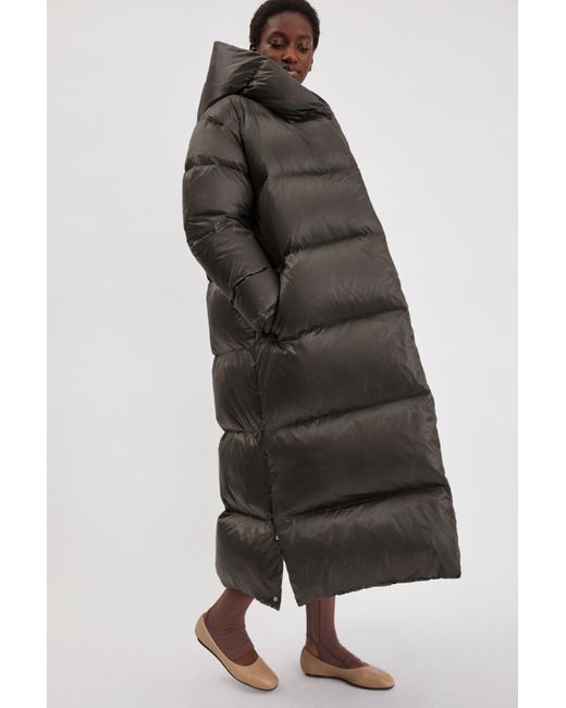 Filippa K Puffer Down Parka in Olive 