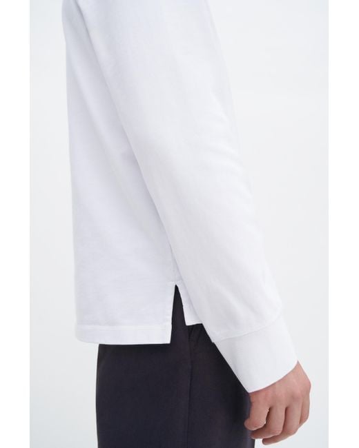 Filippa K White Heavy Cotton Henley for men