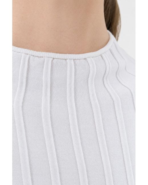 Filippa K White Mock Neck Top