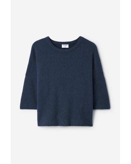 Filippa K Blue Wool Yak Tee