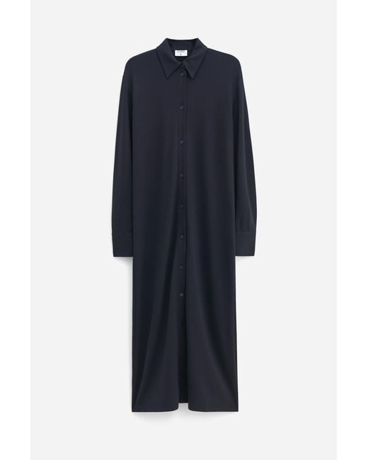 Filippa K Blue Relaxed Jersey Shirt Dress