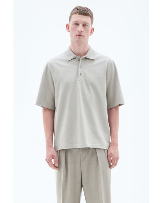 Filippa K Gray Boxy Polo Shirt for men