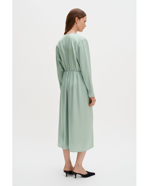 Filippa K Green Pleated Wrap Dress