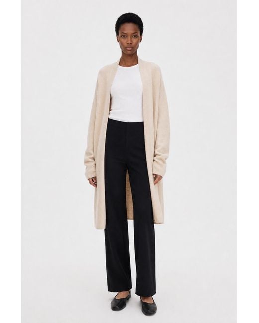 Filippa K White Wool Cashmere Long Cardigan