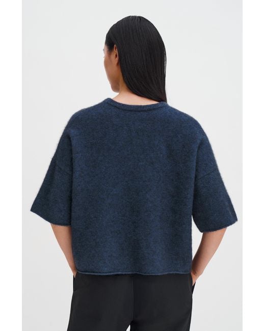 Filippa K Blue Wool Yak Tee