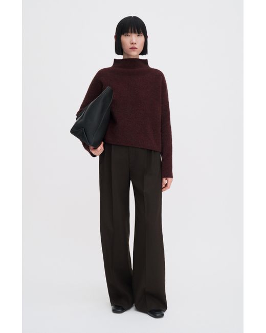 Filippa K Red Mika Yak Funnelneck Sweater
