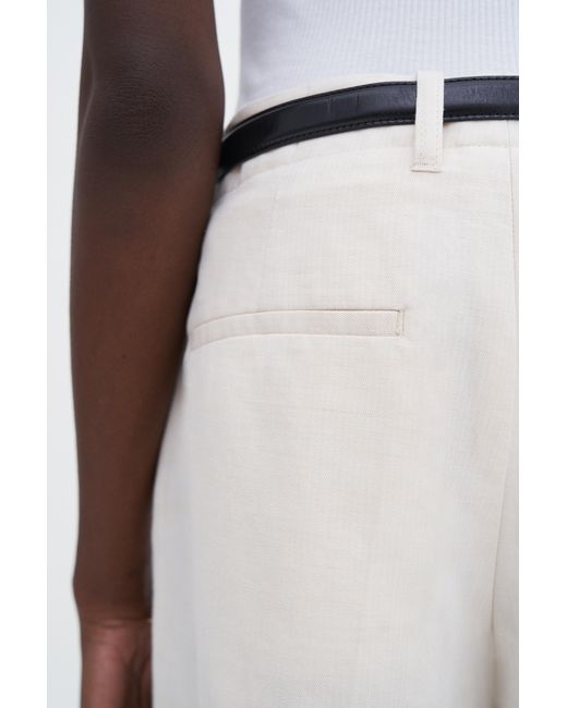 Filippa K White Relaxed Straight Cotton Linen