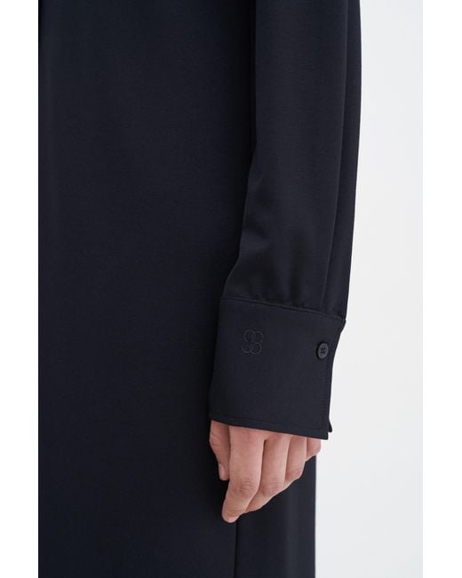 Filippa K Blue Relaxed Jersey Shirt Dress