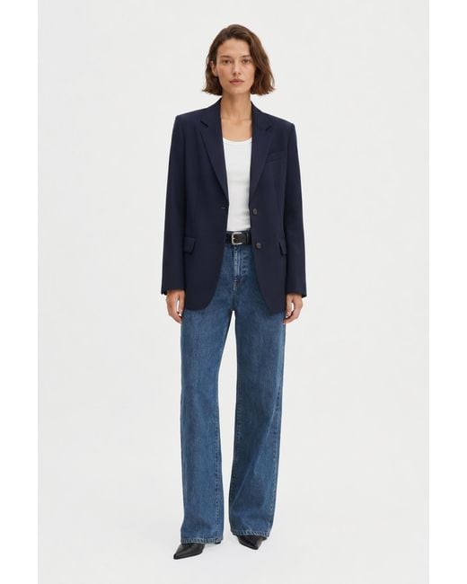 Filippa K Blue Delilah Cool Wool Blazer