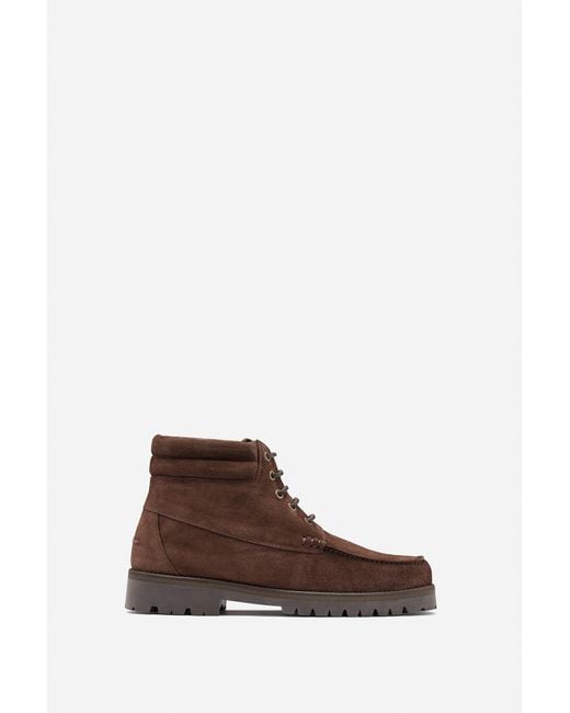 Filippa K Brown High Derby Leather Shoes for men