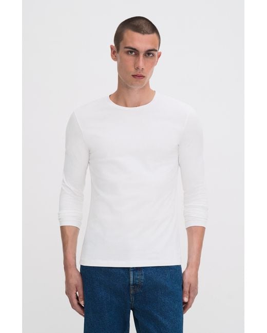 Filippa K White Regenerative Cotton Longsleeve for men