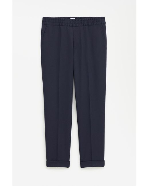Filippa K Blue Terry Cropped Trousers for men