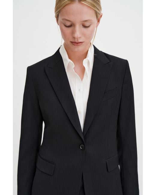 Filippa K Black Sasha Cool Wool Blazer