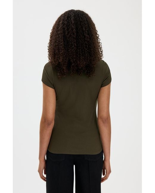 Filippa K Black Fine Rib Tee