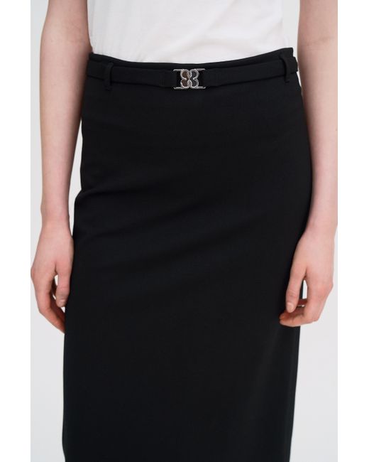 Filippa K Blue Belted Jersey Skirt