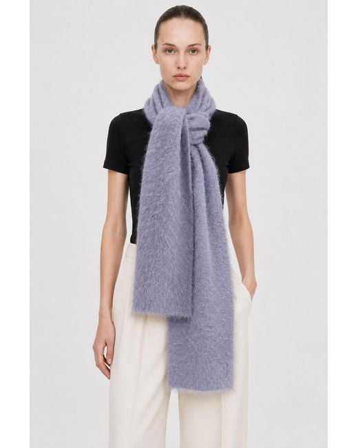 Filippa K Purple Fluffy Scarf