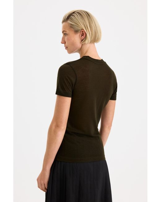 Filippa K Black Lyocell Cashmere Tee