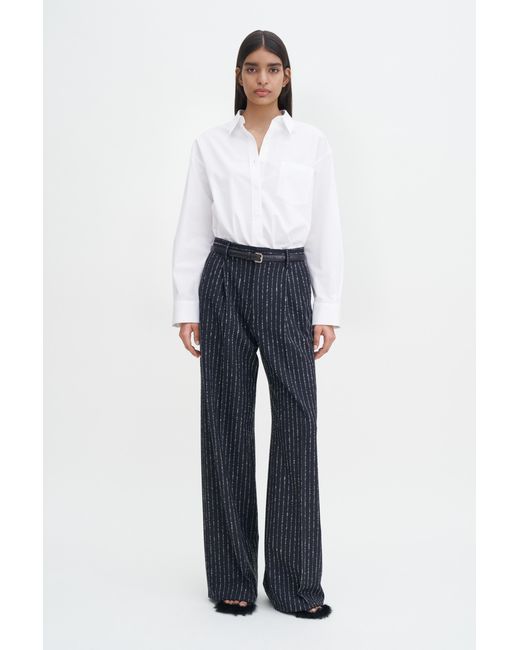 Filippa K Blue Darcey Pinstripe Trousers