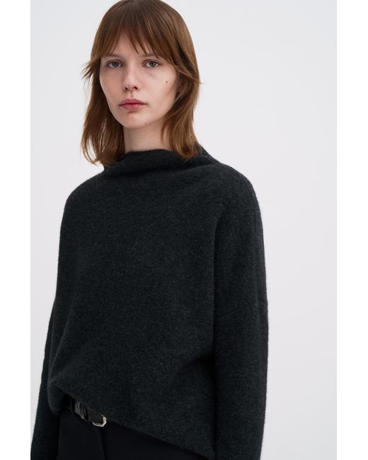 Filippa K Black Mika Yak Funnelneck Sweater